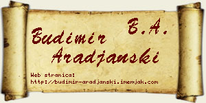 Budimir Arađanski vizit kartica
